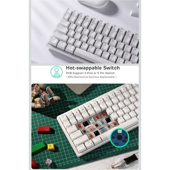 Royal Kludge RK84 Wireless Keyboard Bluetooth Triple Mode Hot Swappable - Picture 16 of 16